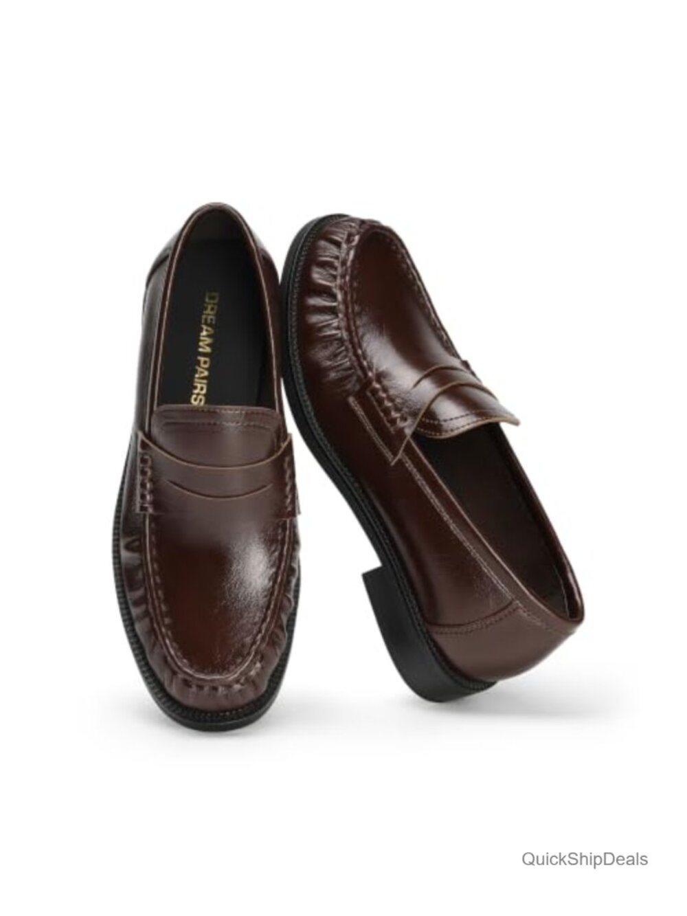 Penny Loafers Women Business Work Faux Leather Slip-On Shoes